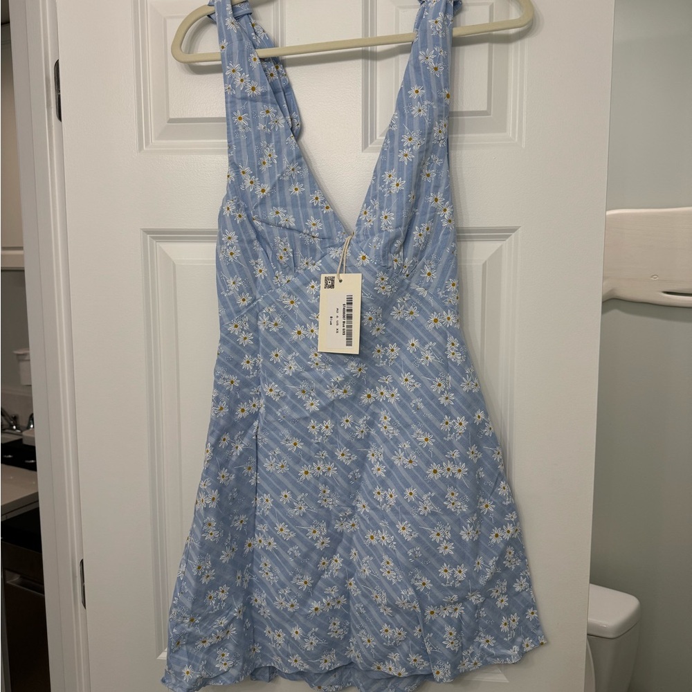 Floral Blue Mini Dress